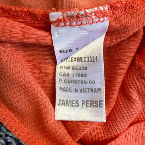 Standard James Perse Lightweight Melon Button Down Shirt Size M/L Stretchy Side - Picture 7 of 9